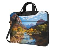 Zion National Park Sac fourre-tout pour ordinateur portable pour homme et femme, noir, 14 inch