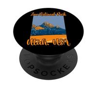 Zion National Park Utah USA Montagnes Drapeau américain PopSockets PopGrip Adhésif