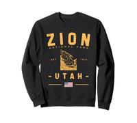 Zion National Park Utah USA Montagnes Drapeau américain Sweatshirt