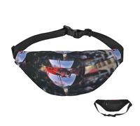 Zion Sac banane imperméable avec sangle réglable pour homme et femme, Verre à vin, Taille unique