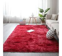 Zionstyle Soft Fluffy Area Rugs Tapis Antidérapant Intérieur Moelleux épais Tapis pour Chambre à Coucher Salon Salle de Moelleux pour Chambre Tapis de Plancher,Rouge,200 x 300cm
