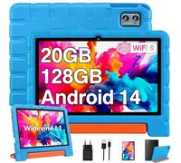 ZIOVO Tablette 10 Pouces Android 14 Tablette Enfants,20Go RAM+128Go ROM(TF 1To),Widevine L1,WiFi 6 Tablettes,Octa-cœur,6000mAh | 5+8MP | BT 5.0 | Contrôle Parental Tablettes avec EVA Cas-Bleu