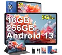 ZIOVO Tablette Android 13 Tablette 11 Pouces 16Go RAM+256Go ROM/TF 1To, 2K Écran Tablette Octa-Core 2.0GHz,5G WiFi/2000 * 1200/8600mAh/13+5MP/GMS Certified/Couvercle métallique,Tablette Tactile -Bleu