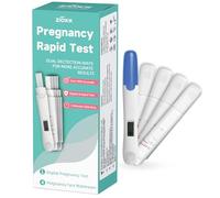 ZIOXX Lot de 5 tests de grossesse numériques, 1 test de grossesse numérique + 4 bâtonnets de test de grossesse à détection précoce rapide pour femme, détection 6 jours plus tôt et test de grossesse
