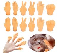 ZIOYA 18 Pcs Mini Doigts Mains Tiny Hands Mini Marionnettes Doigts pour Adultes Enfants Polissons Jouets Tease The Cat, l'interaction avec Les Animaux de Compagnie