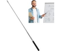 ZIOYANE 1 tige de pointage extensible télescopique en acier inoxydable pour écran tactile pour enseignants, tableau noir ou présentations (noir)