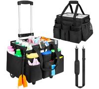 ZIOZERTT Sac de Nettoyage XXL avec poignée pour Femmes de ménage, Noir