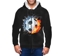 Zip Décontracté Hoodie Football Sur Glace Et Feuveste Polaire Adulte Unisexe Mélangé Lourd Pull Travail Porter Sweat-Shirts Hoodies Haut