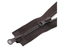 Zip Fermeture Eclair Lot de 5 fermetures éclair épaisses à double curseur n° 5, 90 cm, avec curseur en plastique et résine. Fermetures éclair longues et portables, colorées.(Coffee)