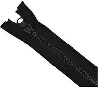 zip, Fermetures à glissière ouvertes, 5 pièces, 5#, 50 cm/60 cm, fermetures à glissière ouvertes for coudre les fermetures de doudounes(Black,50cm)
