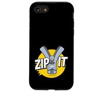 Zip It Sassy Sarcastique Sassy Shup Jeu de Mots à Fermeture éclair Coque pour iPhone SE (2020) / 7/8