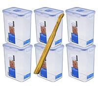 ZIP Premium Lock&Lock HPL813 Lot de 6 boîtes de conservation multifonctions 1,8 l Passe au lave-vaisselle