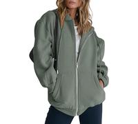 Zip Up Hoodie Women, Cozy Hoodies for Women with Pockets for Everyday Wear, Outdoor Activities, Travel (Light Green,TTG)