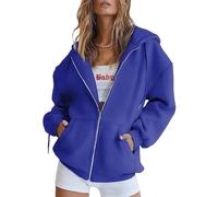Zip Up Hoodie Women, Cozy Hoodies for Women with Pockets for Everyday Wear, Outdoor Activities, Travel (Blue,TG)