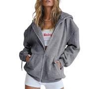 Zip Up Hoodie Women, Cozy Hoodies for Women with Pockets for Everyday Wear, Outdoor Activities, Travel (Dark Gray,Grand)