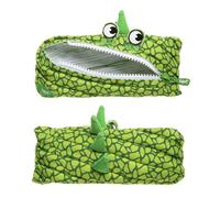 ZIPIT Dino Trousse à crayons pour garçons | trousse scolaire grande capacité | trousse kawaii pour l'école et le bureau (Vert)