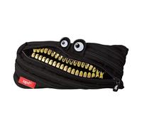 ZIPIT Grillz Trousse pour enfants | trousse scolaire grande capacité | trousse à crayons pour l'école et le bureau (Noir)