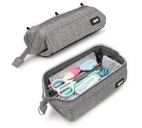 ZIPIT Lenny Trousse à crayons avec large ouverture zippée pour filles et | Pochette esthétique pour l'école, lavable en machine, doublure colorée, peut contenir 55 stylos et crayons