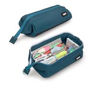 ZIPIT Lenny Trousse | Trousse à Crayons Grande capacité | Etui à Crayon pour l'école, Le collège et Le Bureau (Bleu-Sarcelle)