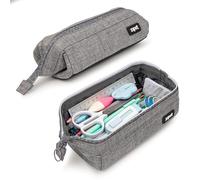 ZIPIT Lenny Trousse | Trousse à Crayons Grande capacité | Etui à Crayon pour l'école, Le collège et Le Bureau (Gris)