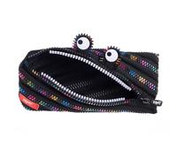 ZIPIT Monstre Trousse Scolaire, Joli Étui pour l'École, Noir Arc-en-Ciel
