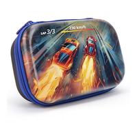 ZIPIT Trousse à Crayons 3D pour Garçons | Trousse à Crayons Lenticulaire pour l'École | 60 Stylos et Crayons de Grande Capacité (Course de Voiture)