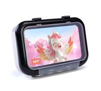 ZIPIT Trousse à Crayons en Plastique recyclé pour Filles | Trousse à Crayons à 2 Compartiments pour l'école | Grande capacité (Licorne)