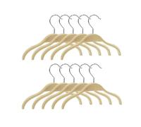 Zipits Nwlzx Cintres en Bois,Cintre en Bois pour Votre Armoire - Crochet pivotant 360° - Antidérapant aux épaules - Cintres (10, Naturel) (32cm)