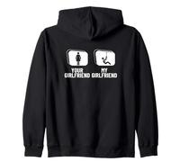 Ziplining Your Friend My Girlfriend Funny Zipline Sweat à Capuche