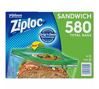 Ziploc Easy Open Lot de 4 sacs sandwich 580, 145 pièces