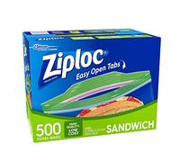 Ziploc Easy Open Tabs Sandwich Bags 125 Count (Pack of 4)