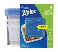 Ziploc® Lot de 3 boîtes de conservation en plastique transparent