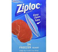 Ziploc Lot de 54 Sacs de congélation Ultra résistants 17,8 x 18,8 cm