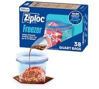 Ziploc quart Taille de stockage de nourriture Sacs congélation, 19 Sacs (17,8 x 19,1 cm) €“ Lot de 3