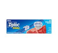 Ziploc Slider Lot de 24 sacs de congélation avec nouvelle technologie Power Shield, support et remplissage avec fond extensible, gallon