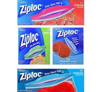 Ziploc Variety Pack - 54 Freezer Quart Bags - 38 Freezer Gallon Bags - 125 Sandwich Bags - 52 Storage Gallon Bags