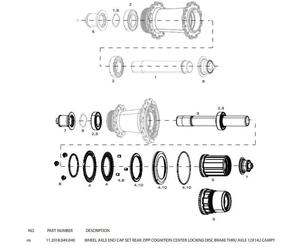 Zipp Embouts Pour Moyeux Arrière à Disque De Cognition Campagnolo