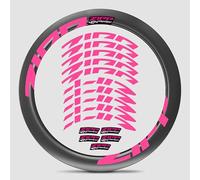 Zipp Firecrest 404 Carbon Wheel 2021 - Lot d'autocollants couleur personnalisée | Décalques résistants aux rayures et aux UV pour roues 404 (rose + style 9)