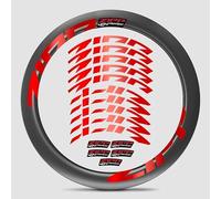 Zipp Firecrest 404 Carbon Wheel 2021 - Lot d'autocollants couleur personnalisée | Résistant aux rayures et aux UV pour roues 404 (rouge flamme métallique super lumineux + style 6)