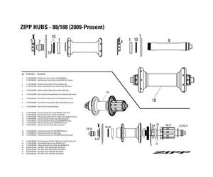 Zipp Spring And Pawl Set For 188 Rear Hub Argenté 4 Units