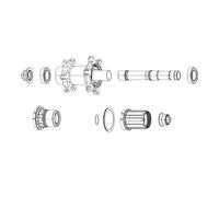 ZIPP Sram, AXLE Kit Front COGNITION V2 DB Unisexe pour Adulte, Noir/Noir