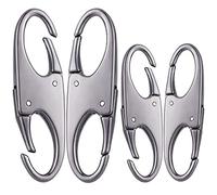 Zipper Clip Theft Deterrent - Backpack Zipper Lock Keep The Zipper Closed, Quick Disconnect Clip - Key Holder Add-on Accessory 4 PCS (Grey)