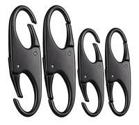 Zipper Clip Theft Deterrent - Backpack Zipper Lock Keep The Zipper Closed, Quick Disconnect Clip - Key Holder Add-on Accessory 4 PCS (Black)