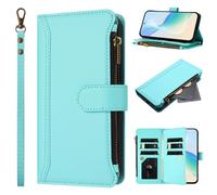 Zipper Coque pour Coolpad Cool 40i Cuir, Fait à la Main en Cuir PU avec Emplacements pour Cartes Fermeture Magnétique avec Hand Strap Poche à Fermeture éclair et Béquille Étui pour Coolpad Cool 40i