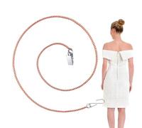 Zipper Helper Pull for Dresses, Zip Aid Tool with Hook, Stainless Steel Zipper Assistant for Clothing, Coats, Bags, and Compatible with Almost All Types, 31.49inch
