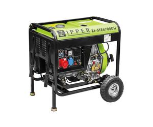 Zipper Maschinen Groupe électrogène diesel 5000 W (230 V / 400 V) - ZI-STE6700DH