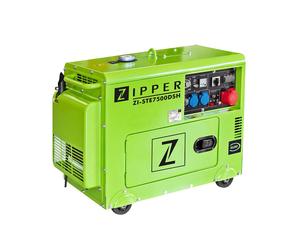 Zipper Maschinen Groupe électrogène diesel silencieux 5000 W (230 V / 400 V) - ZI-STE7500DSH
