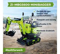 ZIPPER Mini-pelle ZI-MBGS600 Set - Micro-pelleteuse