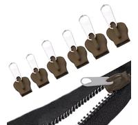 Zipper Pull Replacement - Zip Repairing Kit | Zip Slider Puller | 6pcs Sturdy Zips Fixer Heavy Duty Zipper Head Accessories | Detachable Zips Slider Repair Kit | Multifunctional Fix Zippers Puller Rep