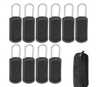 Zipper Pulls Replacements, Detachable Zip ZipperS Pull Tabs, Removable Zip Replacement ZipperS Pull Tab, 10X Replacement Parts for Luggage, Clothing Coat, BAG, SUITCASE
